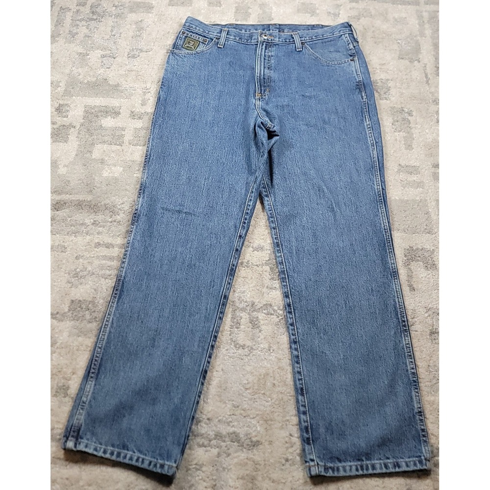 Cinch Jeans Men's Blue Loose Fit Olive Label Medium Wash Denim Jeans Sz 36x30